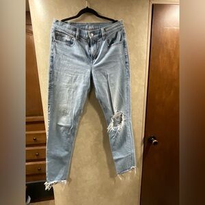 Distressed Light Blue Women's Jeans